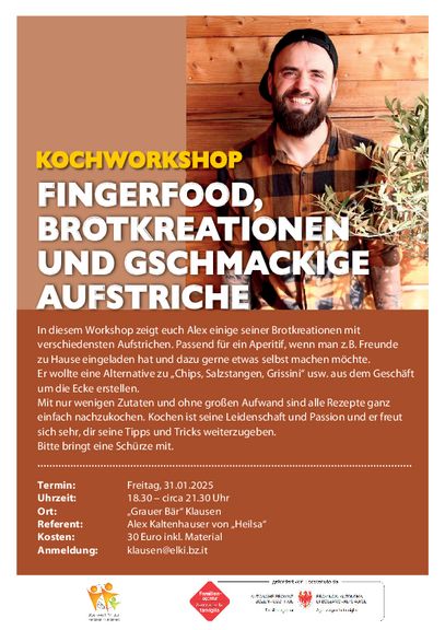 Fingerfood + Brotkreationen und gschmackige Aufstriche