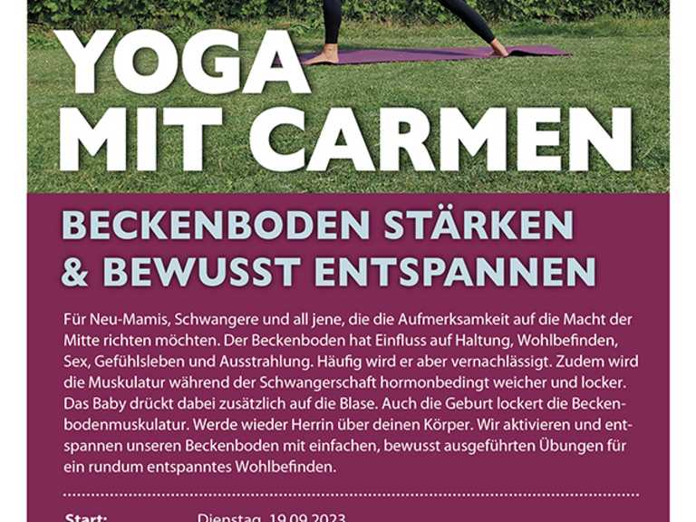 Yoga con Carmen -Rafforzare il pavimento pelvico e tecniche di rilassamento