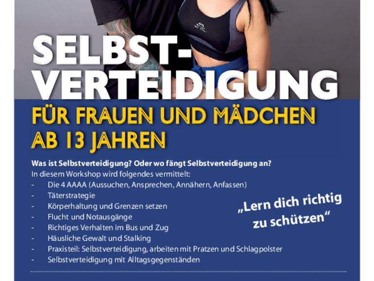 Selbstverteidigungskurs für Frauen und Mädchen ab 13 Jahren