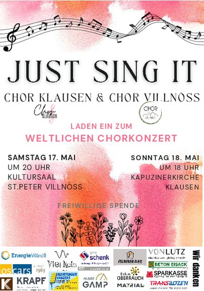 Chorkonzert JUST SING IT