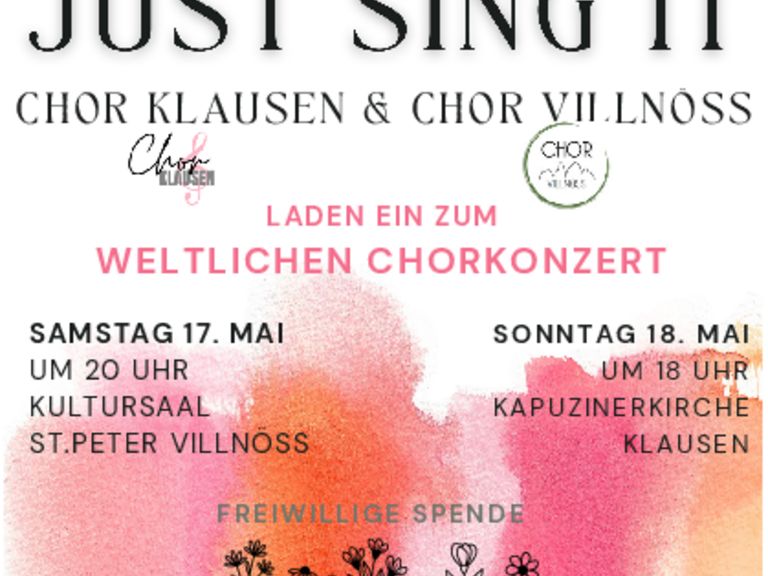 Chorkonzert JUST SING IT