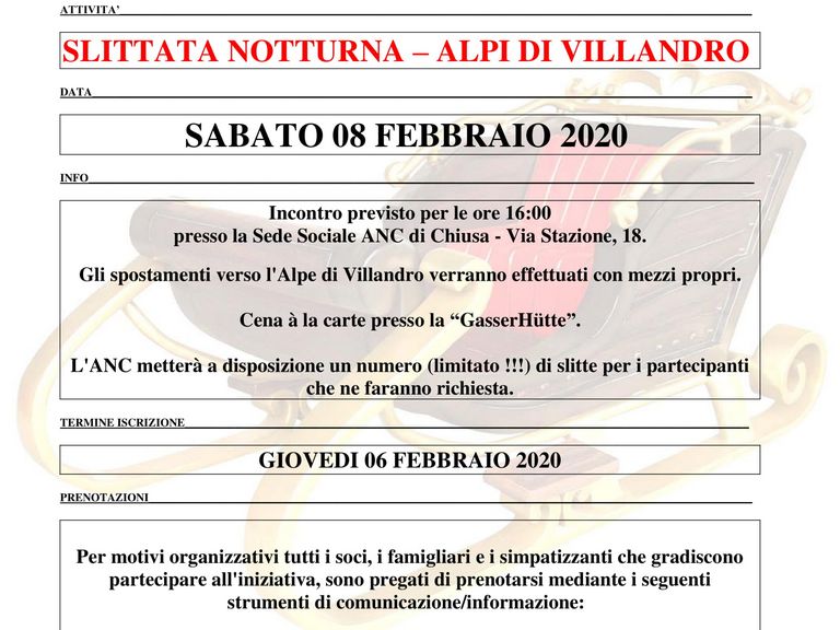 Slittata Notturna alla Alpi di Villandro