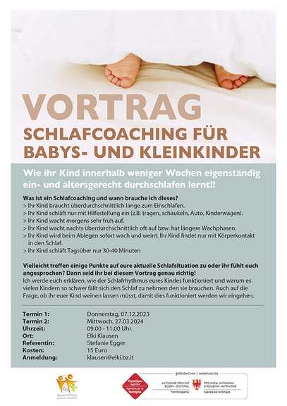 Vortrag - Schlafcoaching für Babys- und Kleinkinder 