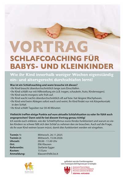 Vortrag - Schlafcoaching für Babys- und Kleinkinder 