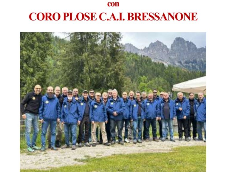CONCERTO DI CANTO CORALE con il CORO PLOSE C.A.I. BRESSANONE