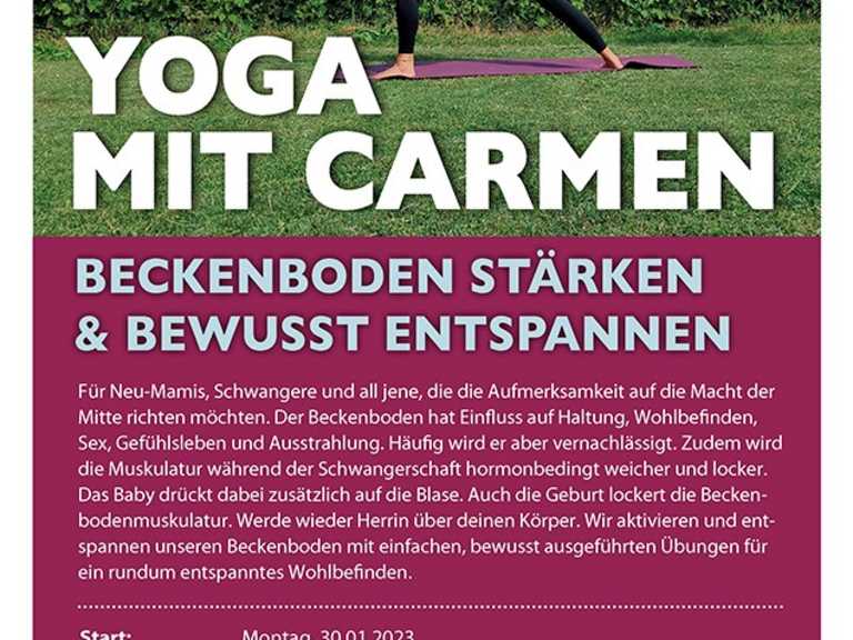 Yoga con Carmen  Rafforzare il pavimento pelvico e tecniche di rilassamento