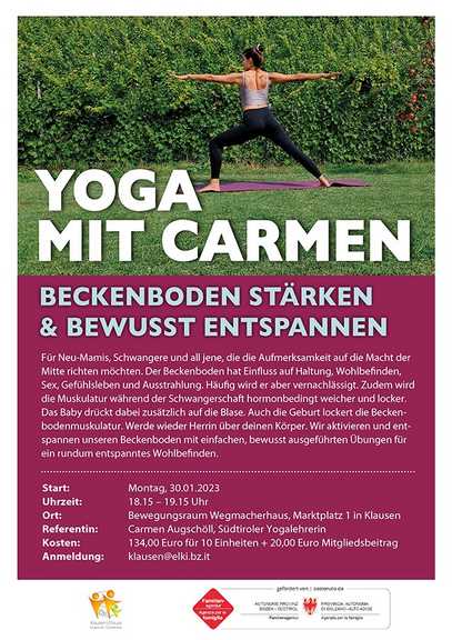 Yoga mit Carmen Beckenboden stärken & bewusst entspannen