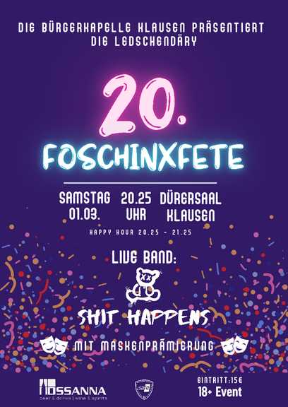 20. Foschinxfete der Bürgerkapelle Klausen