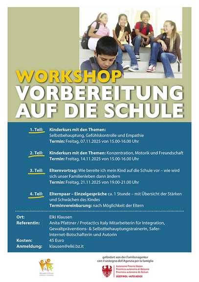 Workshop: „Vorbereitung auf die Schule“