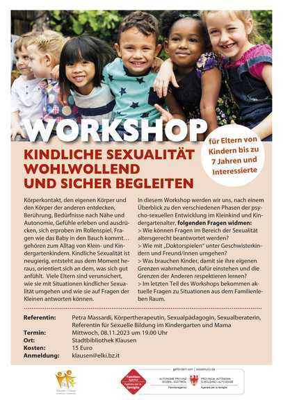 Workshop: „Kindliche Sexualität wohlwollend und sicher begleiten“