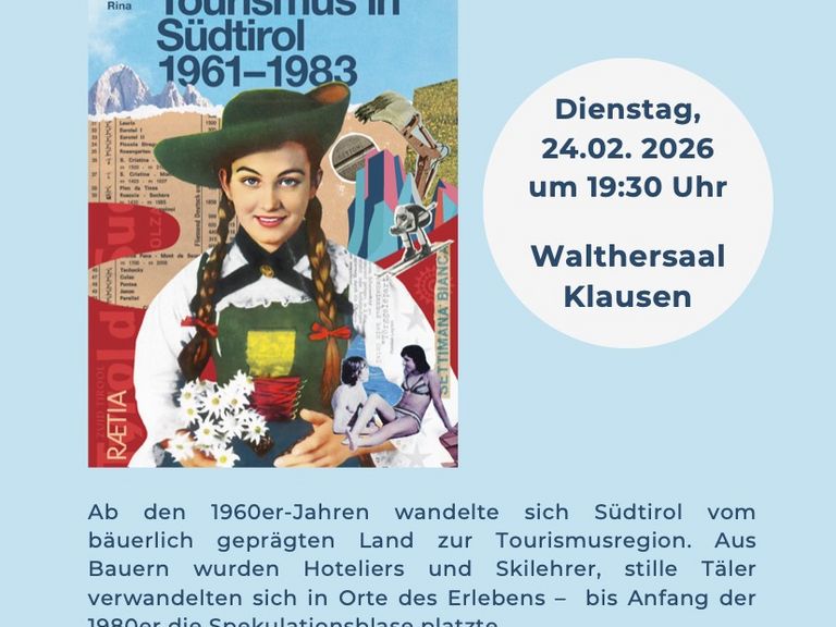 Buchvorstellung und Gespräch "Wilde Jahre. Tourismus in Südtirol 1961-1983"