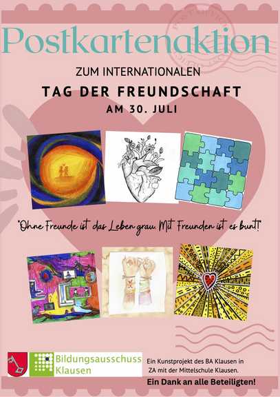 Postkartenaktion zum Tag der Freundschaft