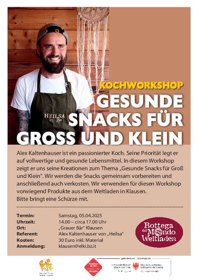 Kochworkshop: „Gesunde Snacks für Groß und Klein“