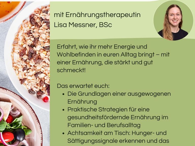 Vortrag: Ausgewogen und achtsam: Ernährung, die uns stärkt