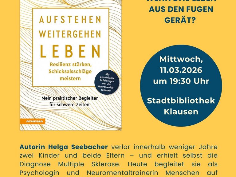 Buchvorstellung: Aufstehen, weitergehen, leben