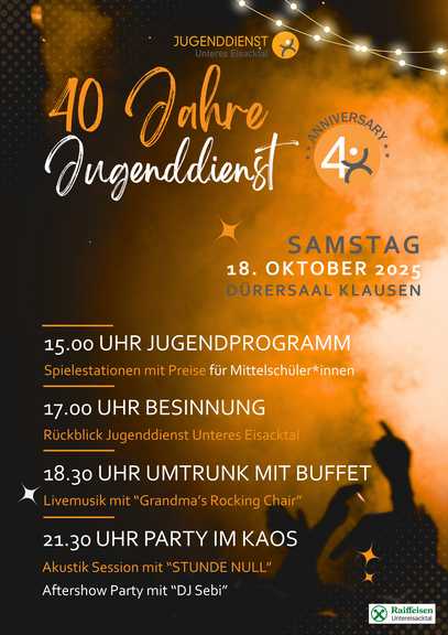 40 Jahr-Feier Jugenddienst Unteres Eisacktal