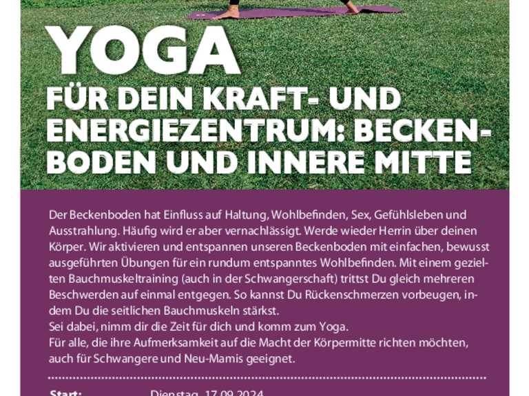 Yoga für dein Kraft- und Energiezentrum: Beckenboden und innere Mitte