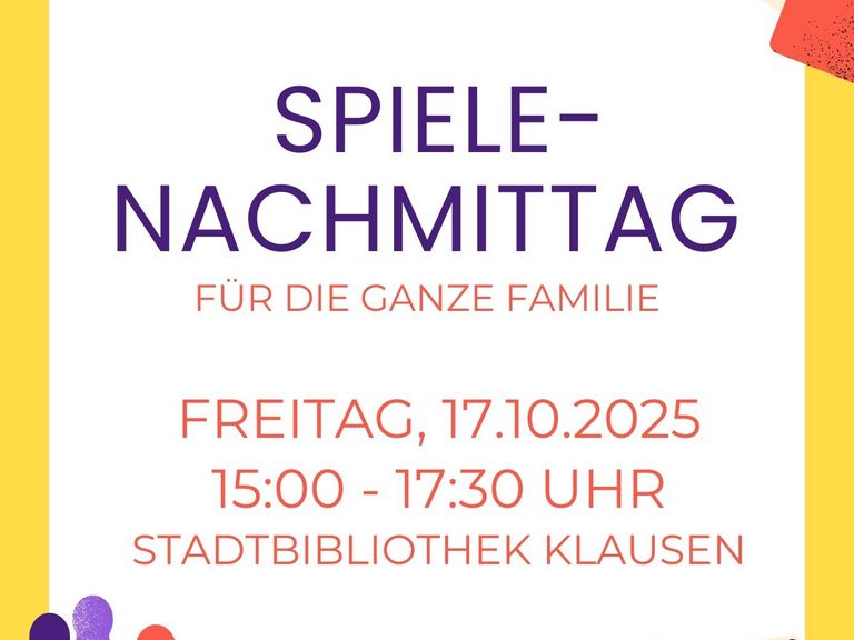 Spielenachmittag für die ganze Familie