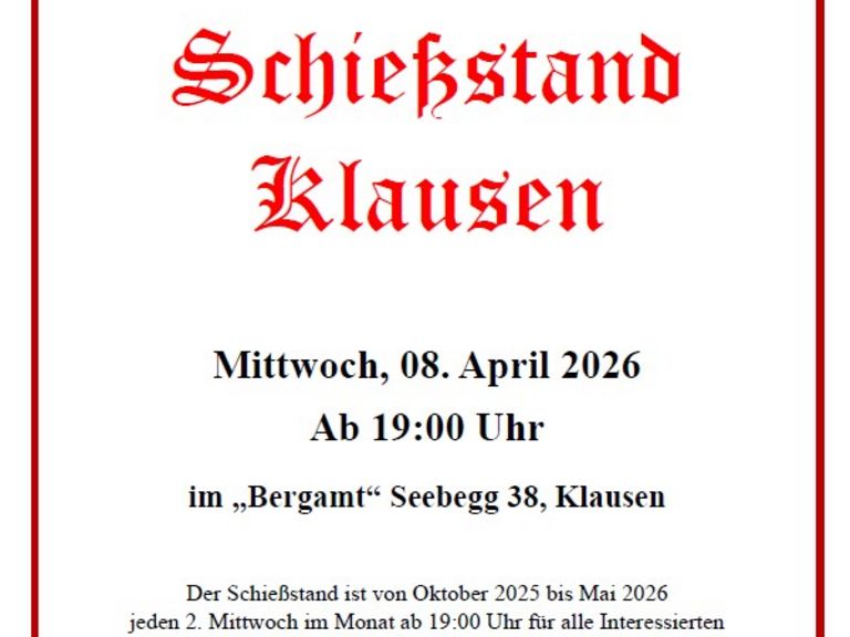 Öffnung Schießstand "Bergamt" 