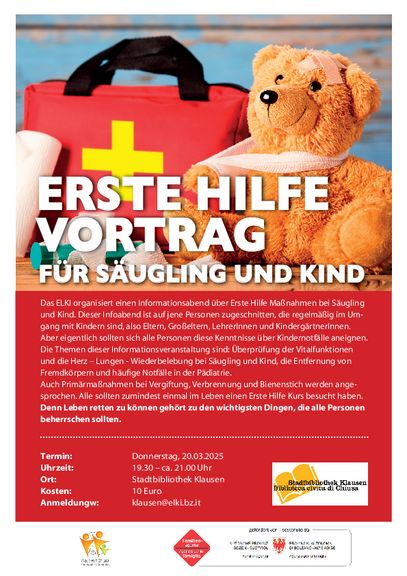 Erste Hilfe Vortrag – für Säugling und Kind