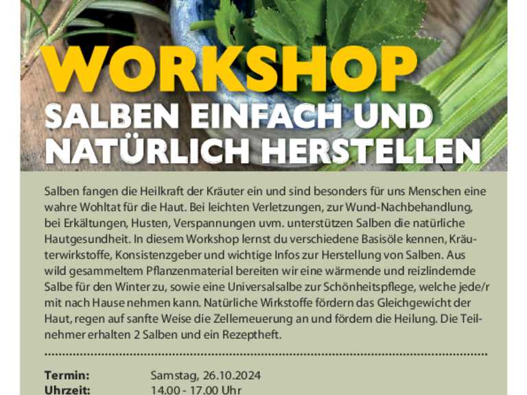 Workshop: Salben einfach und natürlich herstellen