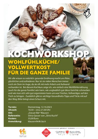 Kochworkshop: Wohlfühlküche/Vollwertkost für die ganze Familie