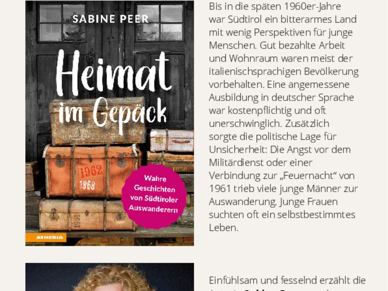 Buchvorstellung "Heimat im Gepäck" mit Sabine Peer