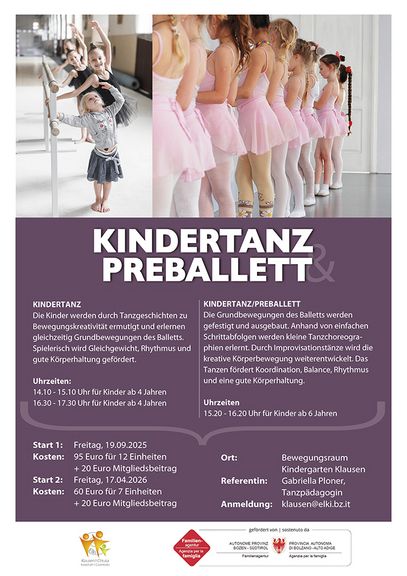  Ballo per bambini + Preballett 