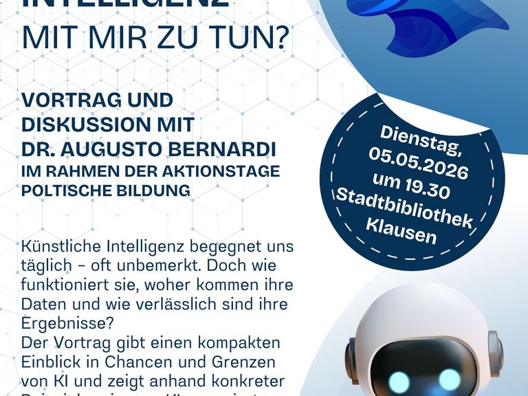 Vortrag: Was hat Künstliche Intelligenz mit mir zu tun?