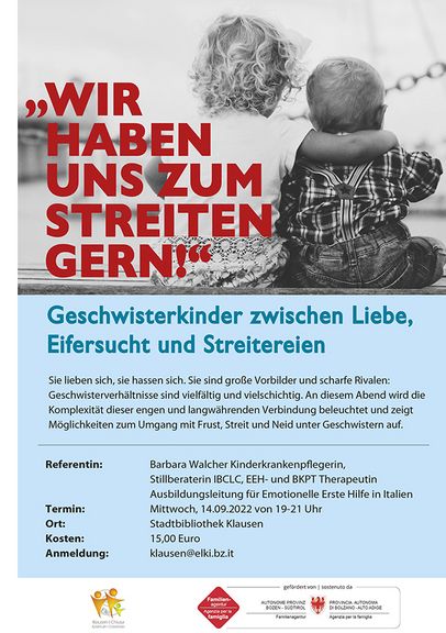 „Wir haben uns zum Streiten gern!“ Geschwisterkinder zwischen Liebe, Eifersucht und Streitereien