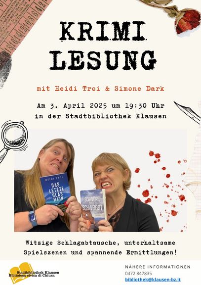 Krimilesung mit Simone Dark & Heidi Troi