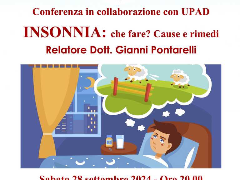 CONFERENZA "Insonnia: che fare? Cause e rimedi"